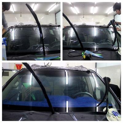 京车汇普拉多汽车贴膜施工作业